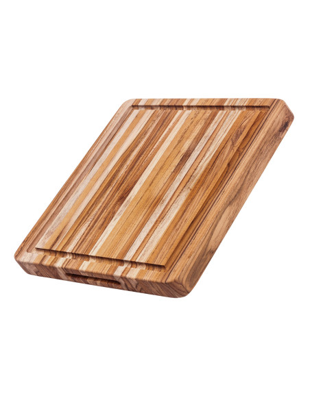 Tabla de cortar TeakHaus Tradition de teca con canaleta, 51 x 38 x 3,8 cm
