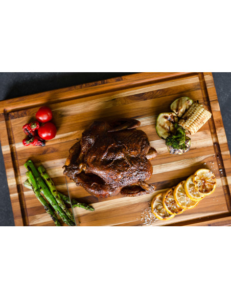 TeakHaus Tradition Teak Cutting Board with Drainage Groove, 51x38x3.8 cm