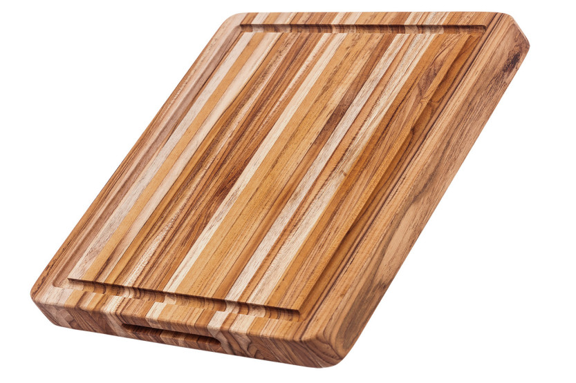 Tabla de cortar TeakHaus Tradition de teca con canaleta, 41 x 31 x 3,8 cm