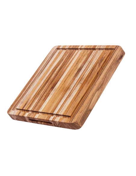 Tabla de cortar TeakHaus Tradition de teca con canaleta, 41 x 31 x 3,8 cm
