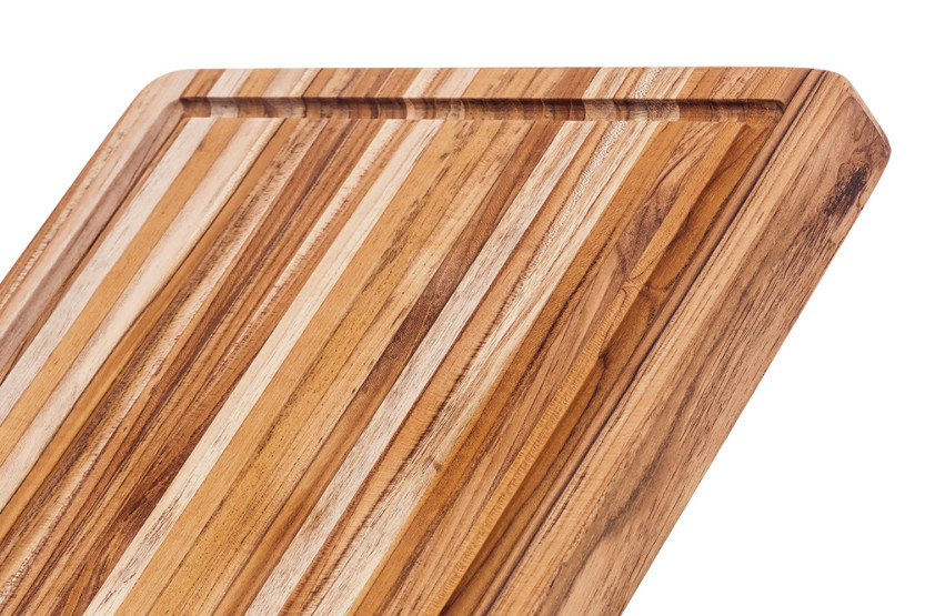 Tagliere TeakHaus Tradition in teak con scanalatura 41x31x3,8 cm