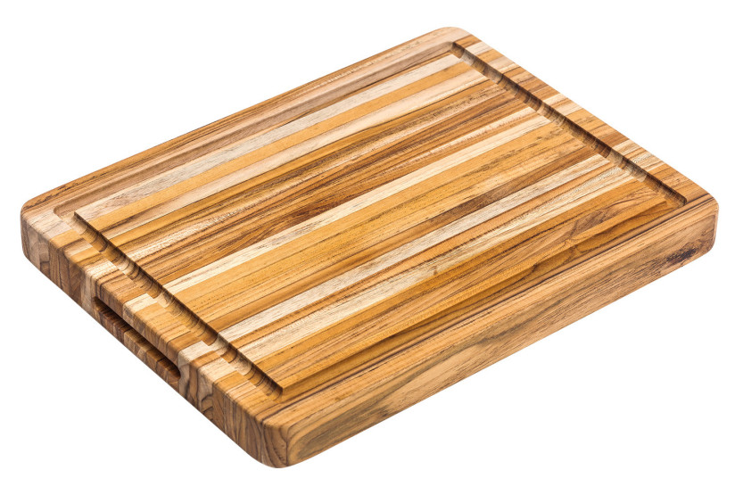 Tabla de cortar TeakHaus Tradition de teca con canaleta, 41 x 31 x 3,8 cm
