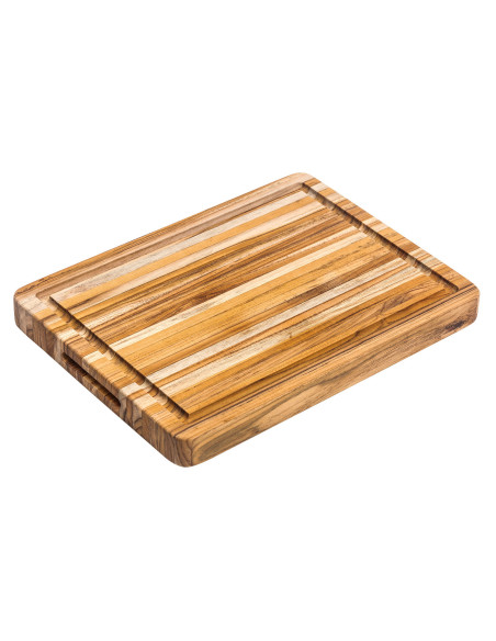 Tabla de cortar TeakHaus Tradition de teca con canaleta, 41 x 31 x 3,8 cm
