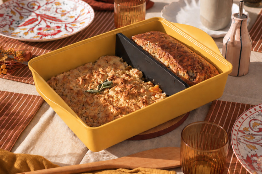 La increíble fuente de horno ajustable Cookut de 40 x 30 cm con diseño de mango - Edición limitada