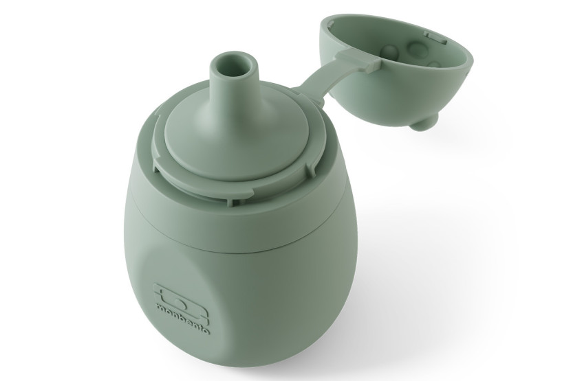 Botella de puré Monbento Yummy para bebés y niños, color verde bosque
