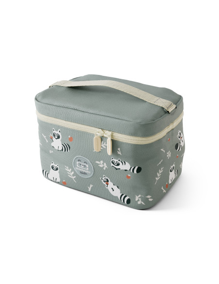 Mala térmica para refeições infantil Monbento Frosty, com ratão verde, 5 L