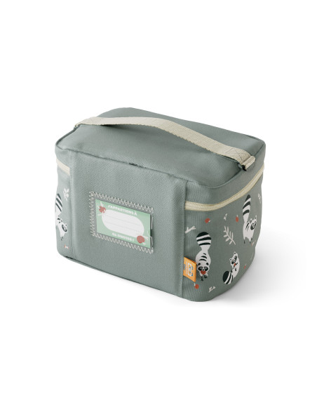 Monbento Frosty Green Raccoon 5L Children's Insulated Lunch Bag