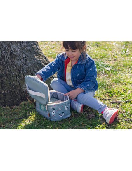 Monbento Frosty termotaske til børn, grøn vaskebjørn, 5 liter
