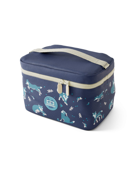 Monbento Frosty blå ulv termotaske til børn, 5 liter