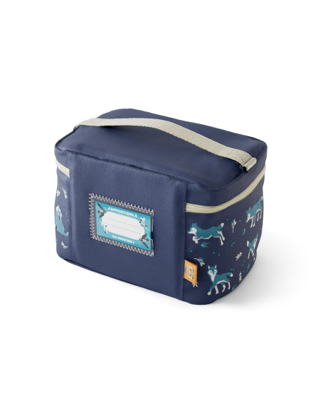 Mala térmica para almoço infantil Monbento Frosty, lobo azul, 5 L