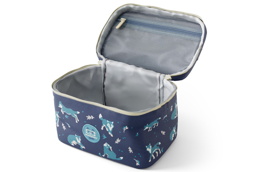 Monbento Frosty Blue Wolf 5L Insulated Lunch Bag for Kids