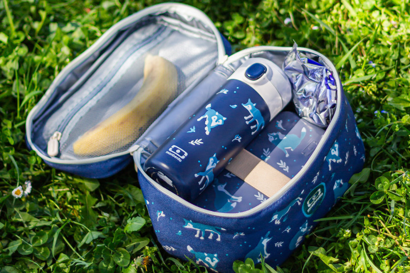 Monbento Frosty Blue Wolf 5L Insulated Lunch Bag for Kids