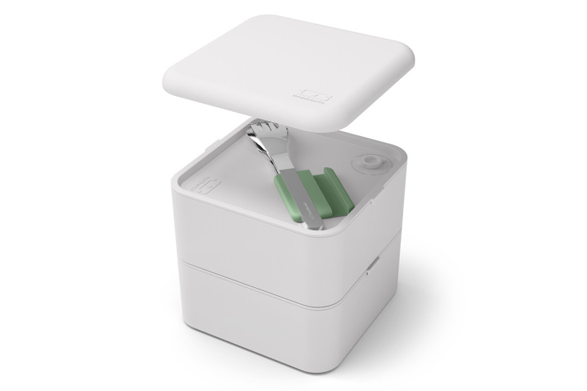 Conjunto de talheres portátil Monbento Slim Box verde