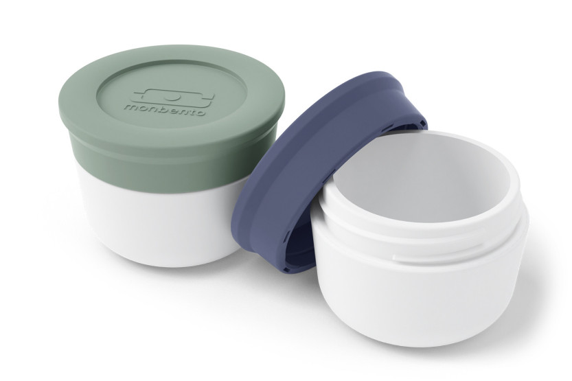 Set di 2 contenitori per salse Monbento MB Temple S, formato piccolo, verde e blu