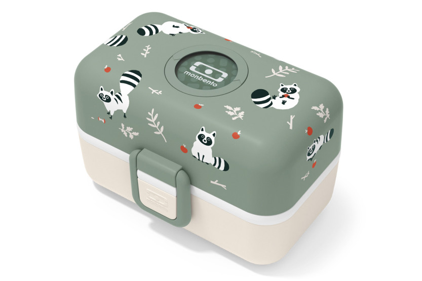 Monbento Tresor Green Raccoon Kids' Lunch Box