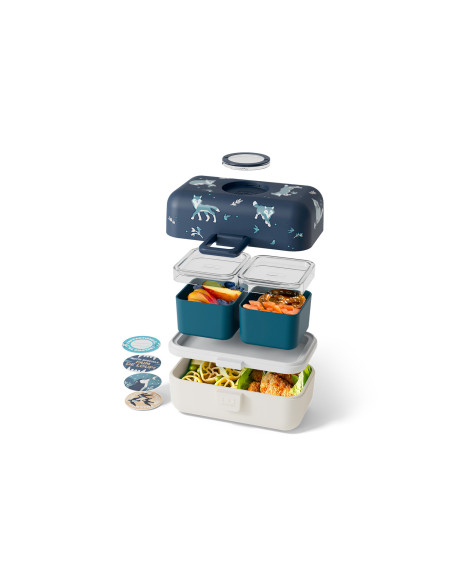 Monbento Tresor Blue Wolf Kids' Lunch Box