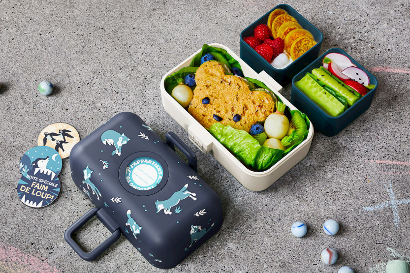 Contenitore per il pranzo per bambini Monbento Tresor lupo blu