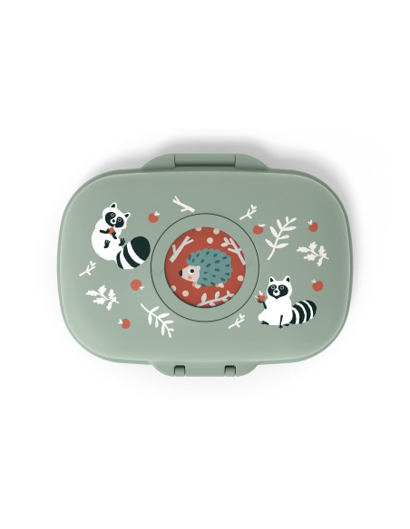 Monbento Gram Green Raccoon Snack Box
