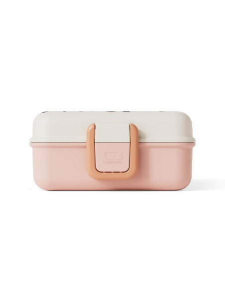 Monbento Snacky Kids' Lunch Box with Leopard-Print Pink Cutlery