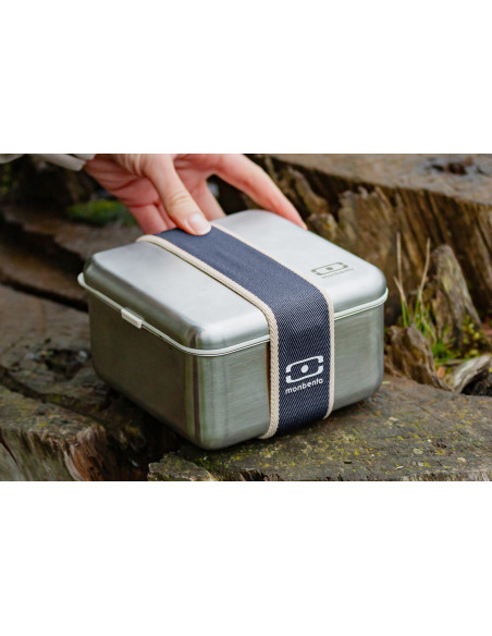 Monbento Sense L Blue 1L Stainless Steel Lunch Box (Microwave-Safe)