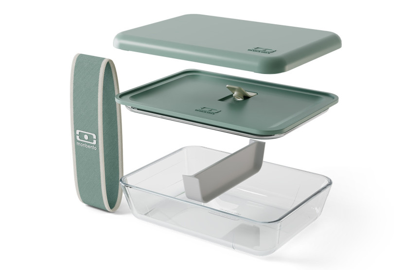 Monbento x Pyrex® Pure 600ml Green Glass Lunch Box