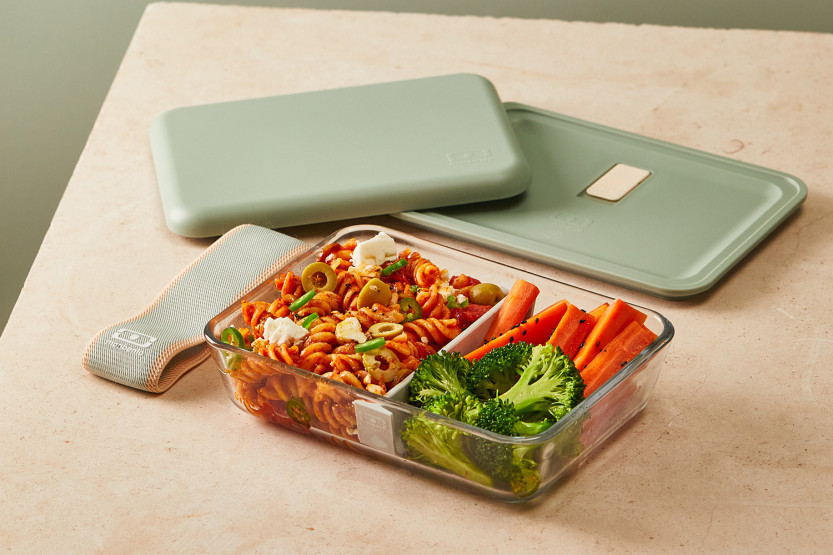 Monbento x Pyrex® Pure 600ml Green Glass Lunch Box