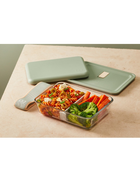 Monbento x Pyrex® Pure -lasinen lounasrasia, 600 ml, vihreä