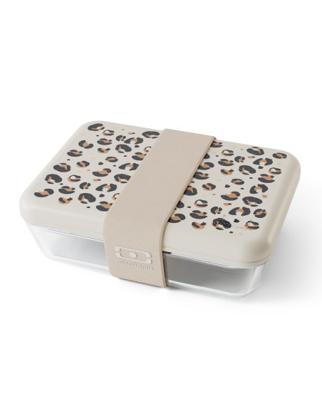 Contenitore per il pranzo in vetro Monbento x Pyrex® Pure 600 ml con motivo leopardato