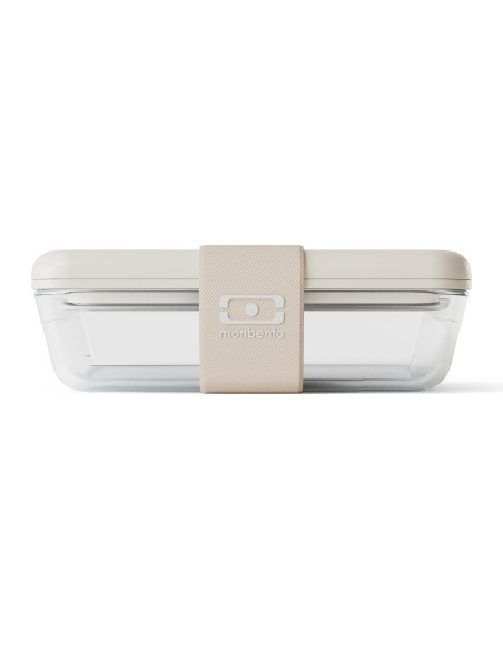 Lancheira de vidro Monbento x Pyrex® Pure 600 ml com padrão de leopardo