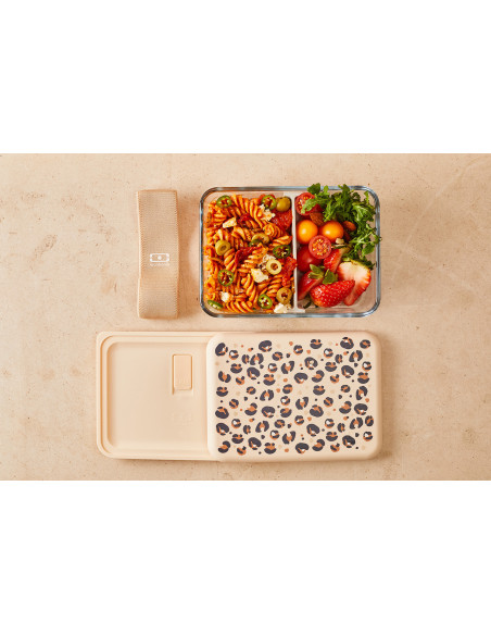 Monbento x Pyrex® Pure 600ml Leopard-Print Glass Lunch Box