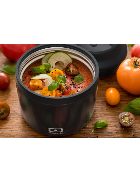 Monbento Element Insulated Lunch Box, 550 ml, Onyx Black