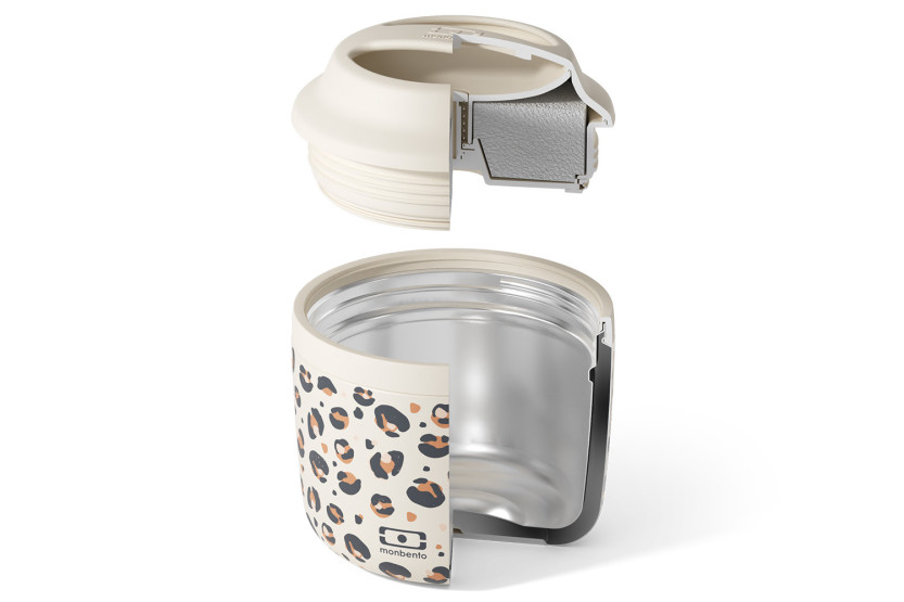 Monbento Element Isolier-Lunchbox 550 ml, Leopardenmuster