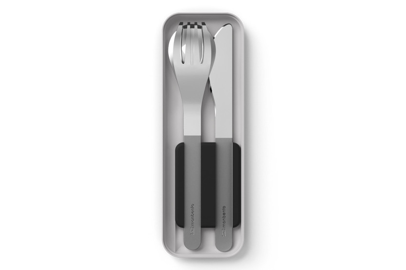 Monbento Slim Box Black Travel Cutlery Set