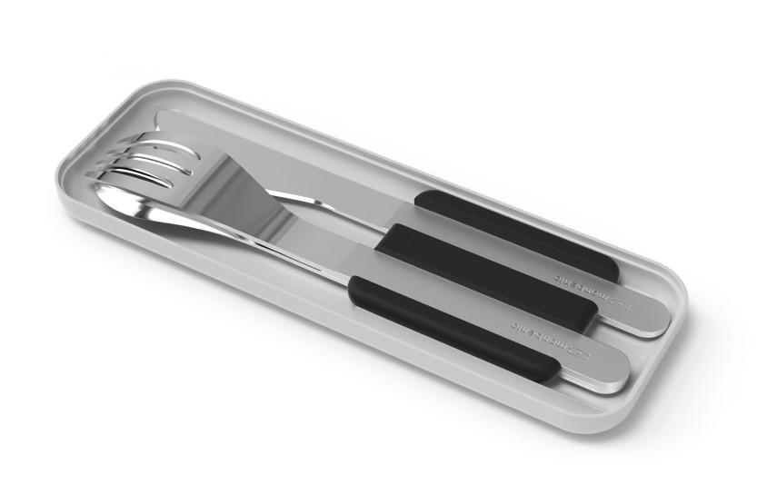 Monbento Slim Box Black Travel Cutlery Set