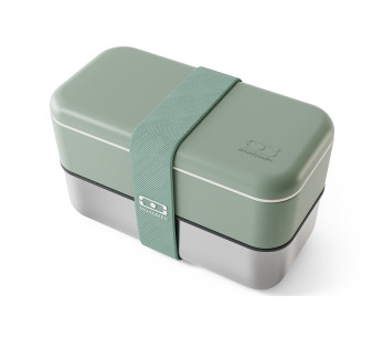Monbento Sense Original lunsjboks i rustfritt stål, 1,2 l, grønn