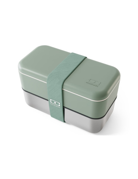 Monbento Sense Original roestvrijstalen lunchbox 1,2 l, groen