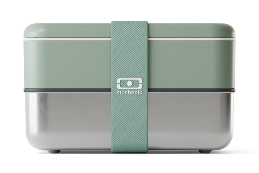 Monbento Sense Original 1.2L Stainless Steel Lunch Box, Green