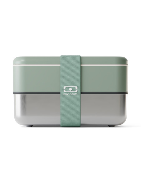 Monbento Sense Original Edelstahl-Lunchbox, 1,2 l, grün