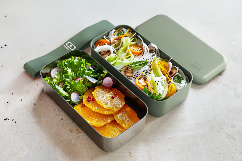 Monbento Sense Original lunchlåda i rostfritt stål, 1,2 l, grön