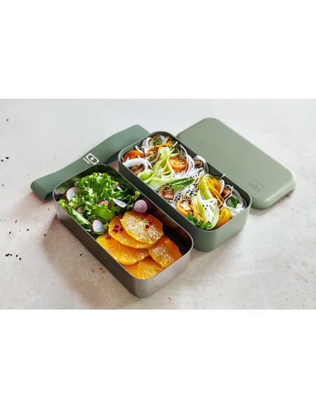 Monbento Sense Original rustfri stål-madkasse, 1,2 l, grøn