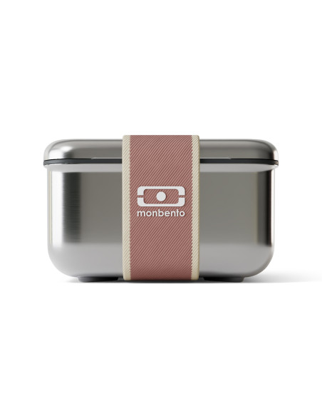 Monbento Sense L Edelstahl-Lunchbox, mokka-rosa, 1 l, mikrowellengeeignet