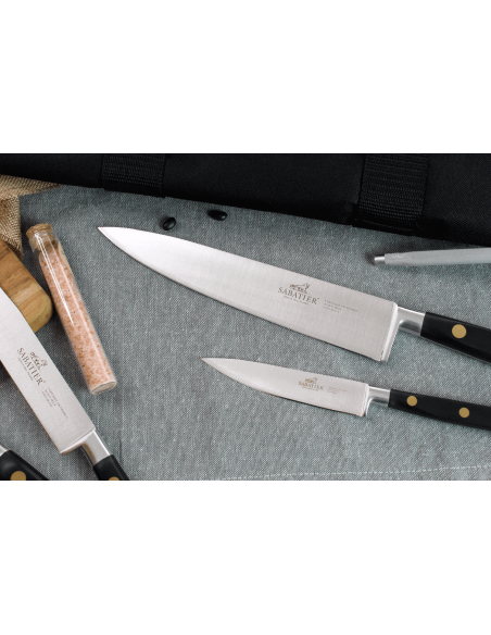Valigetta portacoltelli Sabatier Chef 6 coltelli francesi + 1 forchetta + 1 acciaino