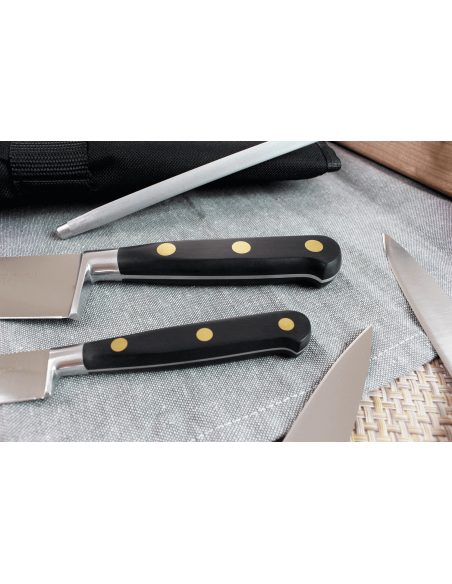 Valigetta portacoltelli Sabatier Chef 6 coltelli francesi + 1 forchetta + 1 acciaino