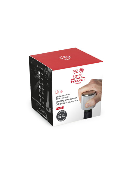 Pinza para champán Peugeot Line de aluminio, 5 cm