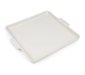 Firkantet server ingsfat fra Peugeot Appolia i ecru keramikk, 32 cm