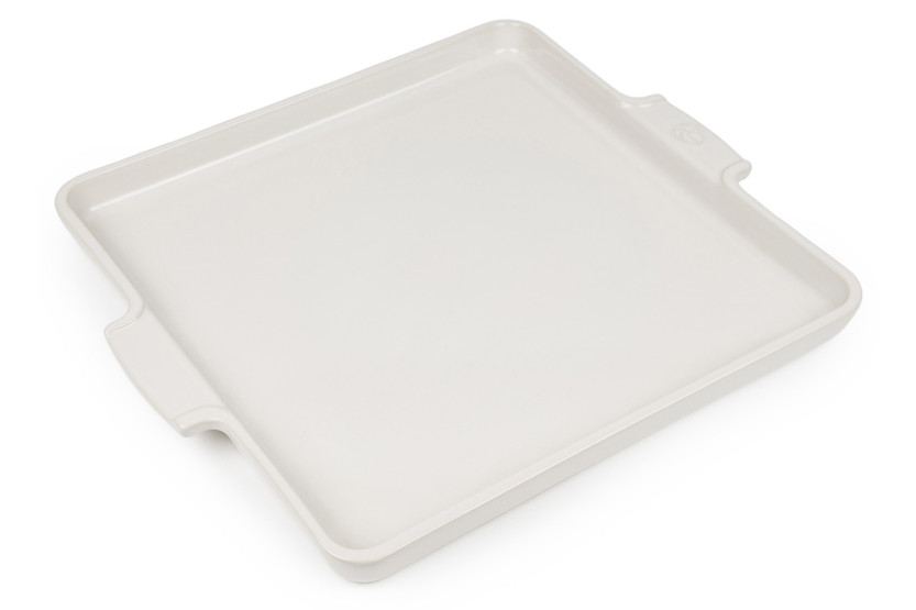 Quadratisches Serviertable tt „Peugeot Appolia“ aus naturfarbener Keramik, 32 cm