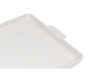 Quadratisches Serviertable tt „Peugeot Appolia“ aus naturfarbener Keramik, 32 cm 2
