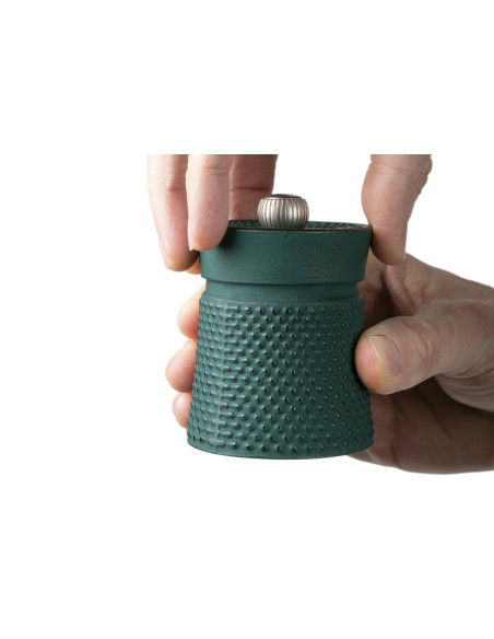 Peugeot Bali "Palais des Epices" Gift Set with a green cast-iron pepper mill and salt shaker