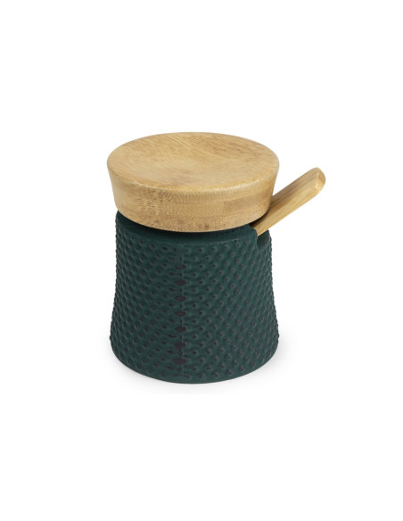 Set de regalo «Palais des Epices» de Peugeot Bali, con un molinillo de pimienta y un salero de hierro fundido de color verde