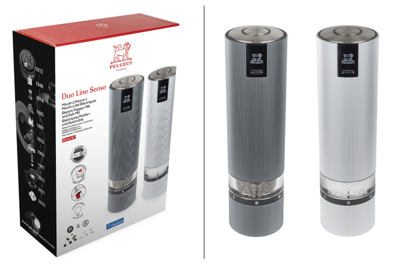 Peugeot Line Sense u'Select 2er-Set mit elektrischer Salz- und Pfeffermühle, 20 cm